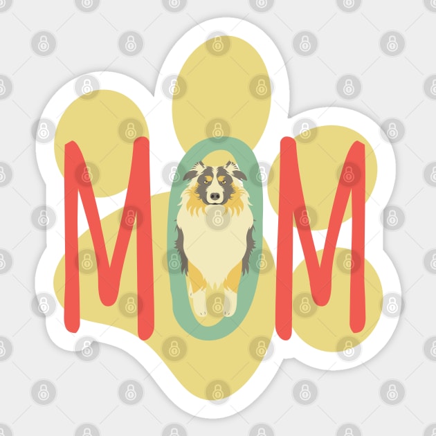 Australian Shepherd Mom Sticker by LulululuPainting